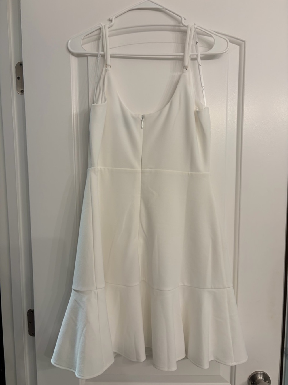 Lulu's White Sleeveless Ruffle-Hem Mini Dress - Picture 3 of 4